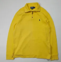 ポロラルフローレン ライトイエロー ハーフジップ スウェット M
