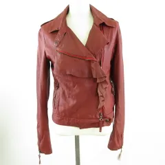 ルーニィ LOUNIE ノーカラーコート ロング 長袖 茶 38 *T119