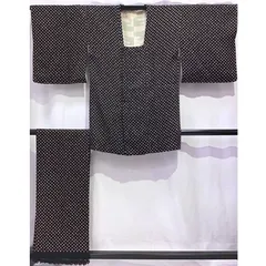 着物・道行コート・絞り・黒地・ショール付・No.200701-1964・梱包サイズ60