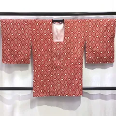 着物・道行コート・絞り・赤系地・No.200701-1966・梱包サイズ60