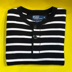 ヘンリーネック ボーダーロングスリーブTee 90〜00s Polo by Ralph Lauren