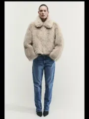 (新品)S 公式ホームページ購入 ザラ フェイク ファー ダブル フェイス アウター ファージャケット4745