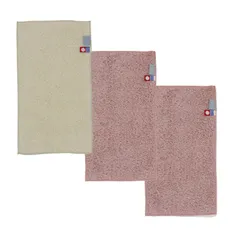 【数量限定】13×25㎝ 3枚組(ピンク2枚・ベージュ1枚)ゆるふわ特殊糸 ファースト ハーフハンカチ 今治タオル 綿100% 認定 日本製