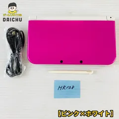 ◇HR108 New 3DSLL ピンク×ホワイト 本体・SDカード(4GB)・USBケーブル・タッチペン 携帯型ゲーム機 家庭用ゲーム機 上画面3Dスクリーン ニンテンドー Nintendo 任天堂