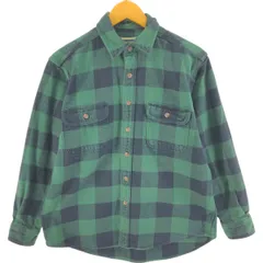 古着 フィールドアンドストリーム FIELD & STREAM バッファローチェック 長袖 フランネルチェックシャツ メンズM相当/eaa524713