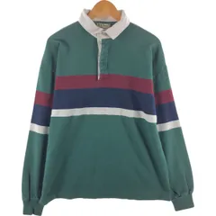 古着 80年代 エルエルビーン L.L.Bean 長袖 ボーダー ポロシャツ USA製 メンズL相当 ヴィンテージ/eaa528851