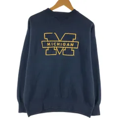 古着 90年代 Midwest Embroidery MICHIGAN ミシガン大学 カレッジスウェットシャツ トレーナー メンズL相当 ヴィンテージ/eaa531092