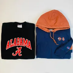 【古着】チャンピオン　Champion パーカーALABAMA＋トレーナー２枚セット メンズ　裏起毛　Lサイズ