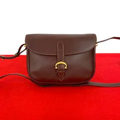 極 美品 CARTIER カルティエ ヴィンテージ マストライン カーフ レザー 本革 ミニ ショルダーバッグ ポシェット サコッシュ ボルドー 88328