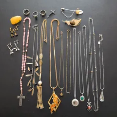 【遺品整理まとめて■52】ジュエリー　20点　SILVER　ネックレス　リング　ブローチ　イヤリング　アクセサリー
