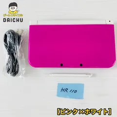 ◇HR110 New 3DSLL ピンク×ホワイト 本体・SDカード(4GB)・USBケーブル・タッチペン 携帯型ゲーム機 家庭用ゲーム機 上画面3Dスクリーン ニンテンドー Nintendo 任天堂