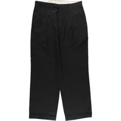 古着 チェック柄 ツータック スラックス ワイドパンツ メンズw34相当/eaa558135