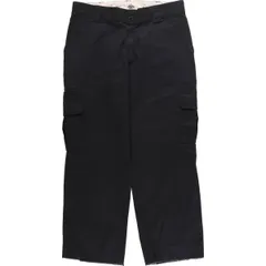 古着 ディッキーズ Dickies FLEX REGULAR STRAIGHT カットオフ ワークパンツ レディースXL(w31)相当/eaa557381