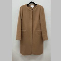 デプレ ロングコート ノーカラー ウール S キャメル【2649-89】 - メルカリ
