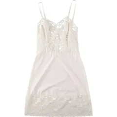 古着 VANITY FAIR ハーフ丈 レース ランジェリー キャミソールワンピース USA製 レディースS相当/eaa562386