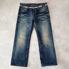 RED PEPPER レッドペッパー Y2K archive グランジデニム Dカン スタッズ 濃紺 33