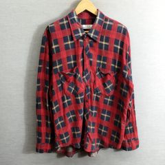 TOWNSEND &LAKE 長袖 ネル シャツ チェック 総柄 古着 レトロ Y2K レッド ネイビー系 A434