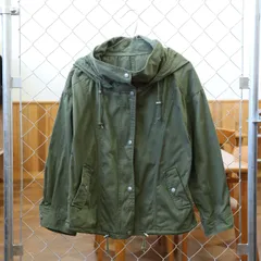 【USED】フーデッドジャケット カーキ ミリタリー 古着