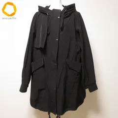 #anc アズノウアズ AS KNOW AS コート 黒 中綿ライナー付き フリル フード付き レディース [983991]