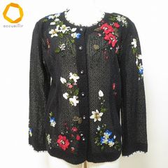 ATELIER SAGAN】アトリエサガン 刺繍 フラワー長袖カーディガン - メルカリ