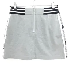 【超美品】ニューバランスゴルフ スカート グレー×白 裏起毛 ウエストゴム  レディース 0(S) ゴルフウェア New Balance