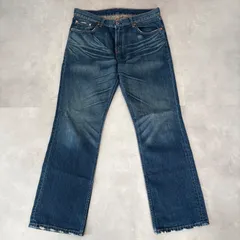 Levi's リーバイス 557 フレアデニム ヴィンテージ加工 ブーツカット 00s 革パッチ W36