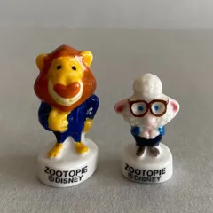 ライオンハート市長＆ベルウェザー副市長のフェーブ／フランス雑貨／陶器ミニチュア／ブロカント／ヴィンテージ／蚤の市／幸運の小さな陶器