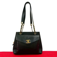 極 美品 シール有 3番台 CHANEL シャネル ココマーク マットキャビアスキン チェーン トートバッグ セミ ショルダーバッグ ブラック 31971