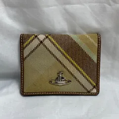 Vivienne Westwood ヴィヴィアンウエストウッド オーブチェック カードケース パスケース ウォレット ブラウン ベージュ 二つ折り W