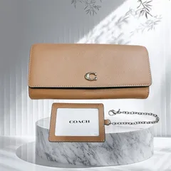 か〇COACH　エッセンシャル　フラップ　ウォレット　パスケース付き