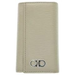 Salvatore Ferragamo (サルヴァトーレ フェラガモ) ガンチーニ6連レザーキーケース グレー