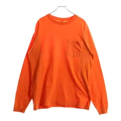 PATAGONIA (パタゴニア) ORGANIC COTTON Pocket L/S TEE USA製 オーガニックコットン ポケット クルーネック長袖Tシャツカットソー ロングスリーブ ロンT オレンジ