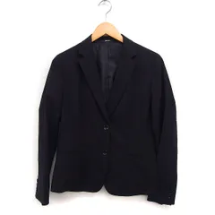 コムサイズム COMME CA ISM テーラードジャケット シングル 無地 ウール L ブラック 黒 /FT35