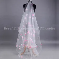 ベール ウェディングベール ホワイト 白 花 フラワー ピンク 結婚式 二次会 パーティー ウェディング 花嫁 プリンセス 森ガール 刺繍 可愛