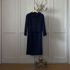 KITON NAPOLI ネイビードレープドレス ワンピース 42 - メルカリ