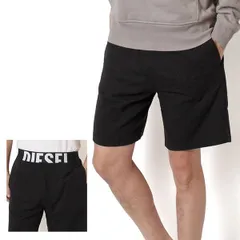 25SSモデル ディーゼル DIESEL ショートスウェットパンツ DYLAN【ブラック】 A17684 0DCBK 9XX/【2025SS】m-bottoms