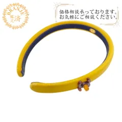 CHANEL シャネル ココマーク ターンロック カチューシャ レザー ヘアアクセサリー イエロー レディース CHANEL シャネル ココマーク ターンロック カチューシャ レザー ヘア