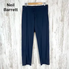 Neil Barrett ニールバレット ストレート コットン スラックス パンツ ネイビー メンズ カジュアルのサムネイル