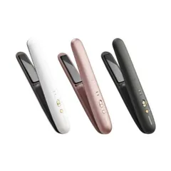 コイズミ コードレス ストレートアイロン KHS8660 ピンク/ホワイト/チャコールグレー 持ち運び 海外旅行 機内持ち込み可能 小型 ミニ 充電式 ヘアアイロン 最高温度200℃ セラミックコーティング スリム幅 手のひらサイズ コンパクト KOIZUMI