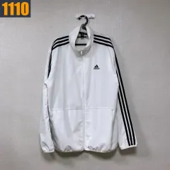 100 ADIDAS アディダス 三角ロゴ 白 ウィンドブレーカー ジャケット