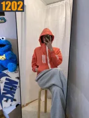 100 ADIDAS アディダス ピンク ウィンドブレーカー ジャケット アウター 1202