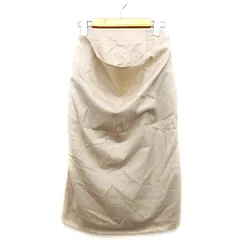 ガリャルダガランテ GALLARDAGALANTE Iライン スカート ロング レイヤード風 リボン シンプル ウール 毛 0 ベージュ /HT10