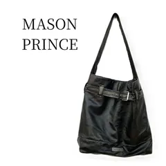 ★美品 MASONPRINCE メイソンプリンス 黒 ショルダーバッグ HMR112-36