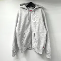 【中古】Supreme 24AW S Logo Zip Up Hooded Sweatshirt グレー サイズM パーカー シュプリーム[17]