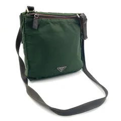 PRADA プラダ  テスートナイロン「ポコノ」　サコッシュ　ショルダーバッグ　クロスボディ　斜めがけ　グリーン　三角プレート　白タグあり　イタリア製　ユニセックス　メンズ　レディース　ヴィンテージ　ラグジュアリー　高級　ハイブランド