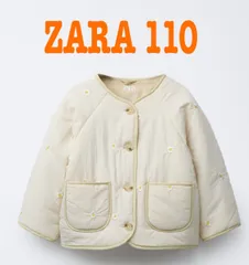 新品⭐︎Zarakids  中綿お花刺繍ジャケット　110サイズ