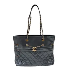 シャネル CHANEL ドローストリング ショッピングトート AS0831 シルバー ゴールド金具 カーフ レディース ショルダーバッグ