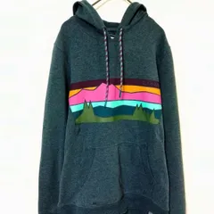 エルエルビーン　美品　フーディー　レディースS～M　グレー色系　前面プリント