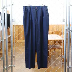 【USED】ネイビー タック スラックス 古着 euro 80's pants