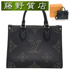 （美品）ルイヴィトン LOUIS VUITTON オンザゴー PM モノグラムアンプラント レザー ブラック 黒 ゴールド金具 M46733 2way バッグ 斜めがけバッグ 斜め掛け オンザゴー ヴィトン ルイヴィトンバッグ ルイビトン 8270
